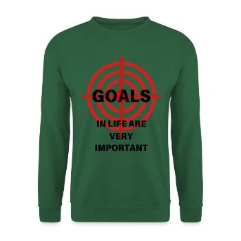 ZIELE im Leben sind sehr wichtig - Unisex Pullover - Grün - Vorne