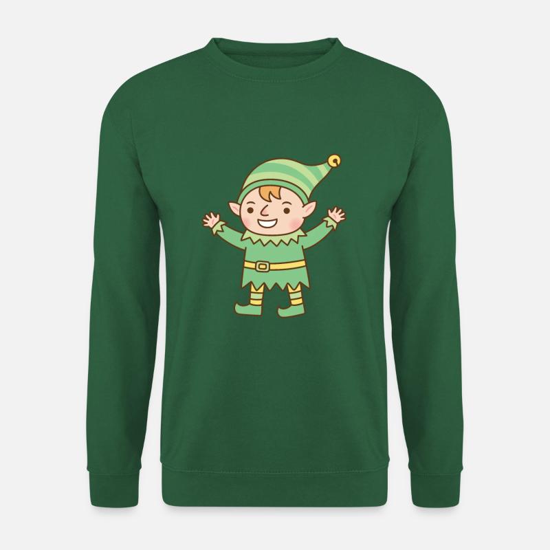 Süßes kleines Elfen-Doodle - Unisex Pullover - Grün