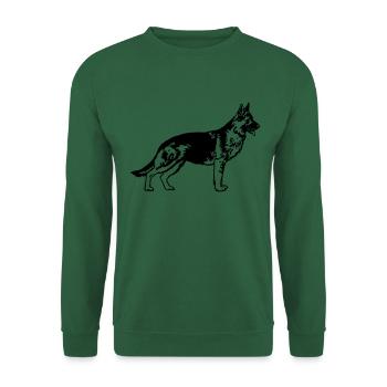 Chien de berger directement personnalisable - Sweat-shirt Unisexe - vert foncé - Devant