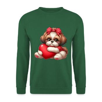 Shih Tzu Cartoon - Unisex Sweatshirt - green - Front