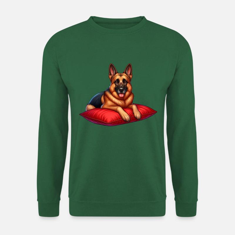 Deutscher Schäferhund Karikatur - Unisex Pullover - Grün