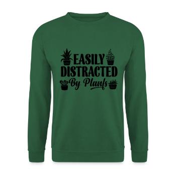 Easily Distracted By Plants - Unisex Sweatshirt - green - Front