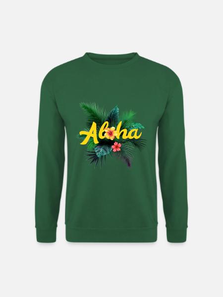 ALOHA TROPICAL - Sweat-shirt Unisexe - vert foncé