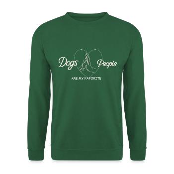 Dogs People Friends - Unisex Pullover - Grün - Vorne