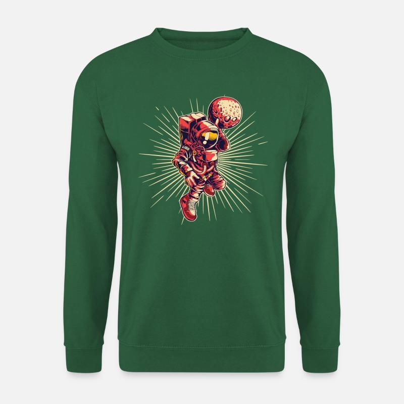 Basketball Astronaut - Unisex Pullover - Grün