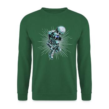 Space Ufo Astronaut Raumschiff - Unisex Pullover - Grün - Vorne