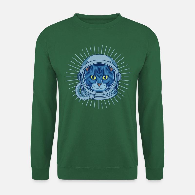 Cat Space Scifi - Unisex Sweatshirt - green