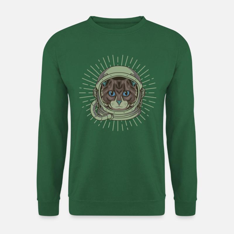 Cat Spaceman - Unisex Pullover - Grün
