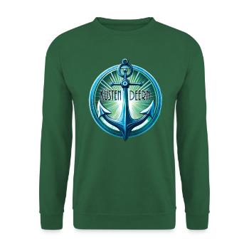 Küstendeern Ankeremblem Blau - Unisex Pullover - Grün - Vorne