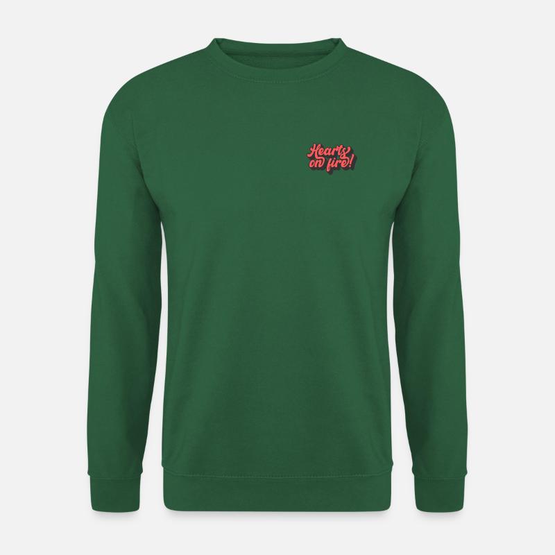 Hearts on Fire 2 - Unisex Pullover - Grün