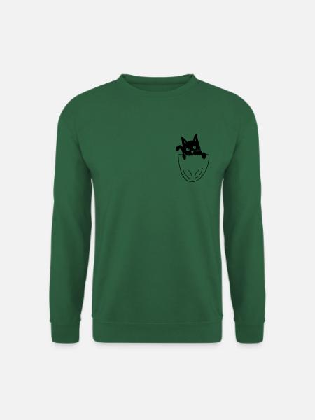 Katze Brusttasche Haustier - Unisex Pullover - Grün