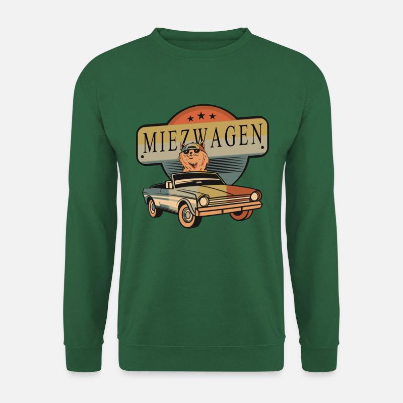 Coole Katzen Auto - Unisex Pullover - Grün