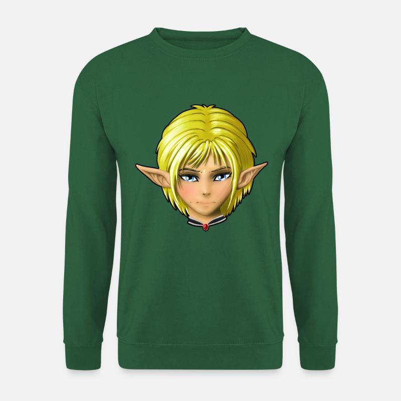 Portrait einer Elfe - Unisex Pullover - Grün