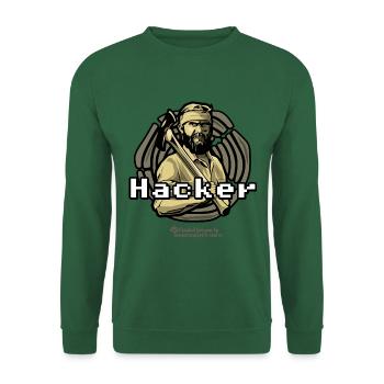 Hacker bûcheron - Sweat-shirt Unisexe - vert foncé - Devant