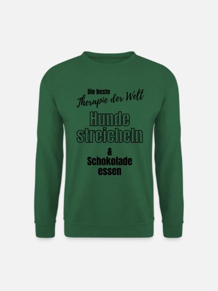Hundesprüche Hund Hunde Bulldogge - Unisex Pullover - Grün