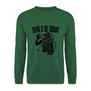 Tauchen ist meine Therapie (2) - Unisex Pullover - Grün - Vorne