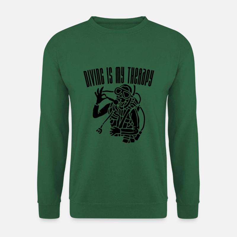 La plongée est ma thérapie (2) - Sweat-shirt Unisexe - vert foncé
