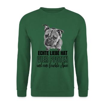 Bouledogue Vieux Bouledogue Anglais Chien Chiens - Sweat-shirt Unisexe - vert foncé - Devant