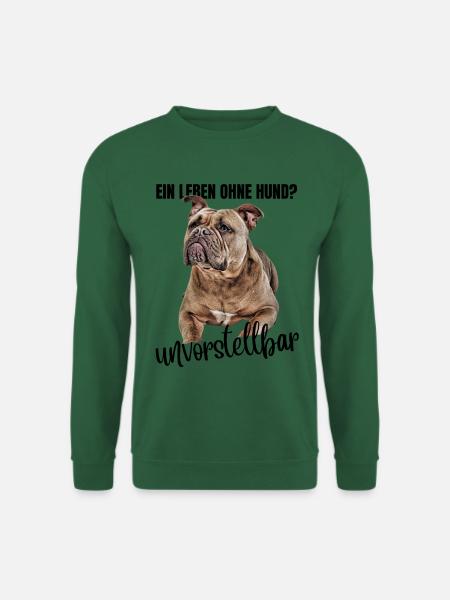 Bulldogge Old English Bulldogge Hund Hunde - Unisex Pullover - Grün