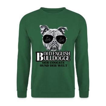Bulldog Old English Bulldog Dog Dogs - Unisex Sweatshirt - green - Front