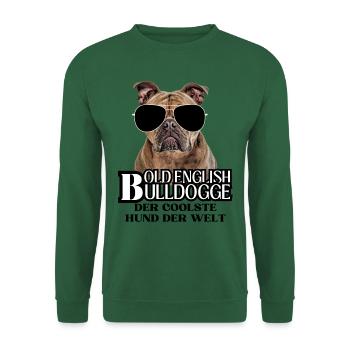 Bulldog Old English Bulldog Dog Dogs - Unisex Sweatshirt - green - Front