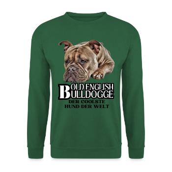 Bulldog Old English Bulldog Dog Dogs - Unisex Sweatshirt - green - Front