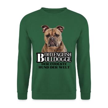 Bulldog Old English Bulldog Dog Dogs - Unisex Sweatshirt - green - Front