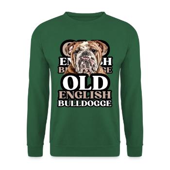 OLD ENGLISH BULLDOG Chien Chiens Bouledogue - Sweat-shirt Unisexe - vert foncé - Devant