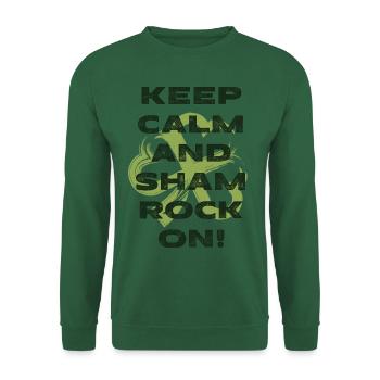 Keep calm and shamrock on (2) - Unisex Sweatshirt - green - Front