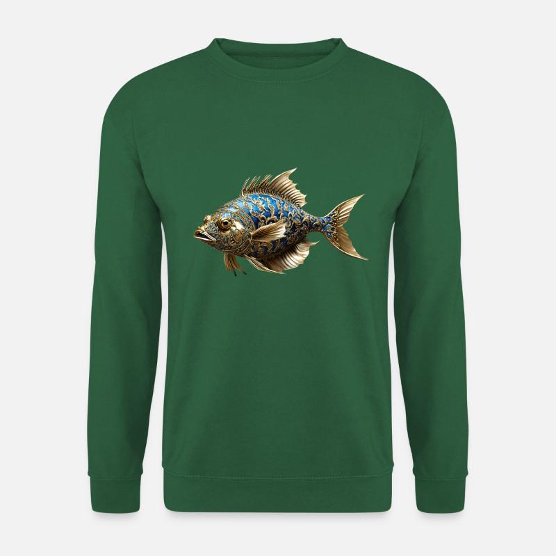 Küstendeern barocker Fisch - Unisex Pullover - Grün