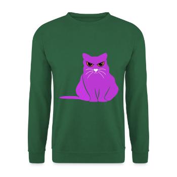Fat CAT fetter Kater Galahad Story - Unisex Pullover - Grün - Vorne