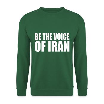 Be the voice of iran - Unisex Pullover - Grün - Vorne