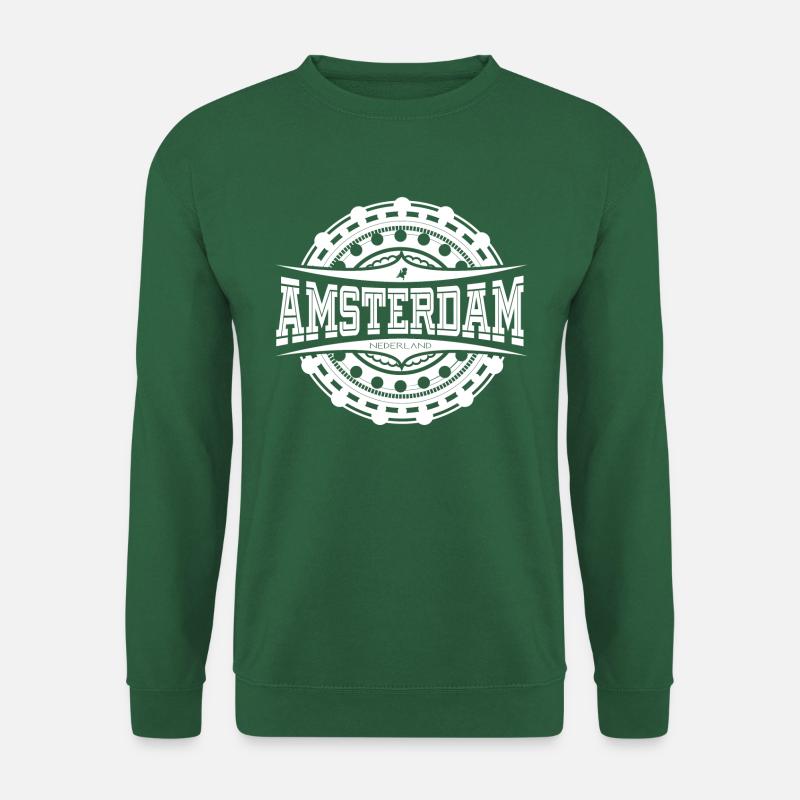 Amsterdam Weiß - Unisex Pullover - Grün