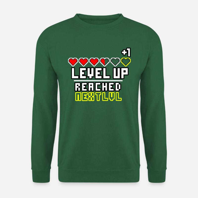 Level Up Reached Next LVL - Unisex Pullover - Grün