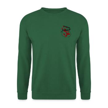 Einweckglas mit Herzen schwarz / rot - Unisex Pullover - Grün - Vorne