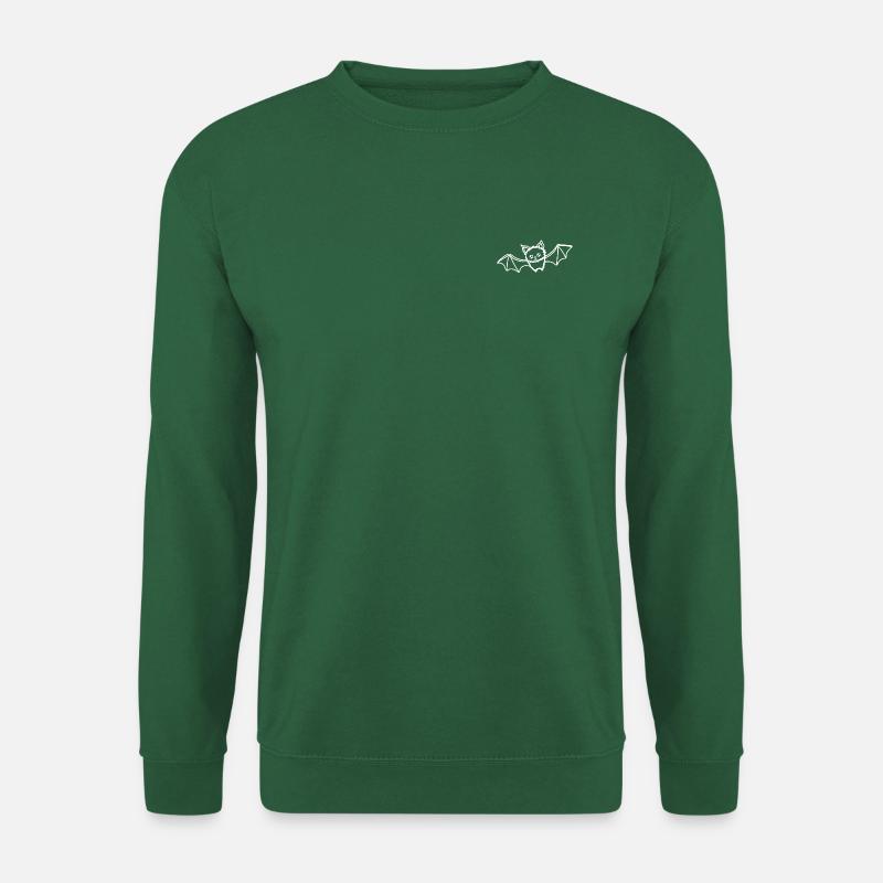 junge Fledermaus weiß - Unisex Pullover - Grün