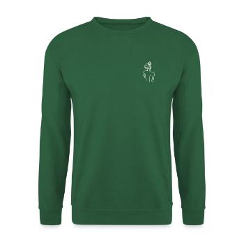 Lineart - woman back white - Sweat-shirt Unisexe - vert foncé - Devant