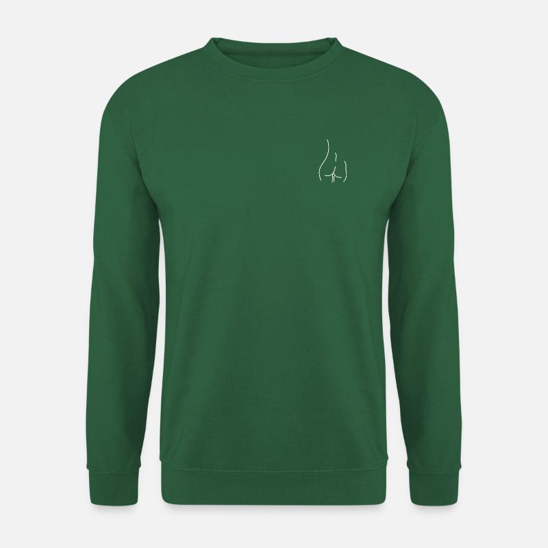 Lineart - butt touch - Unisex Sweatshirt - green