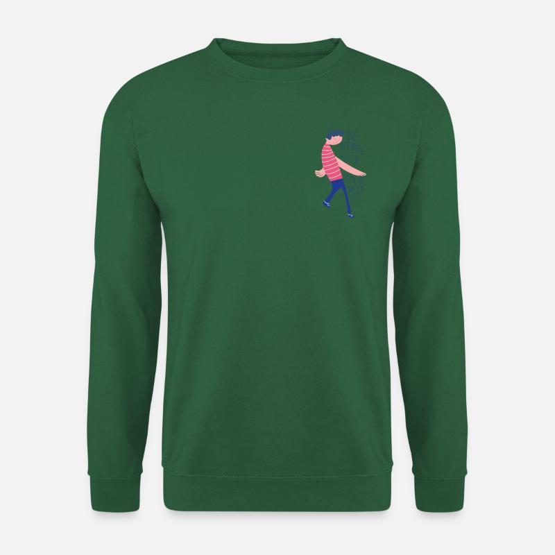 Illustration "Sei sanft zu dir selbst." - Unisex Pullover - Grün