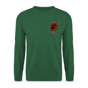 Alphabet, letter C, Echinacea - Unisex Sweatshirt - green - Front