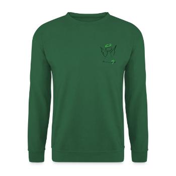 Ange coeur vert-vert - Sweat-shirt Unisexe - vert foncé - Devant