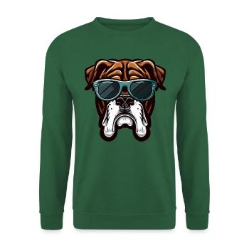 Boxer Dog the Explorer - Unisex Sweatshirt - green - Front