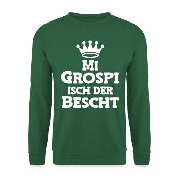 Mi Grospi isch der bescht Opa Schweiz Grosspapi - Unisex Pullover - Grün - Vorne