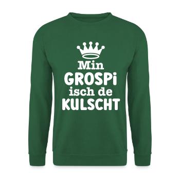 Min Grospi isch de kulscht Opa Schweiz Grosspapi - Unisex Pullover - Grün - Vorne