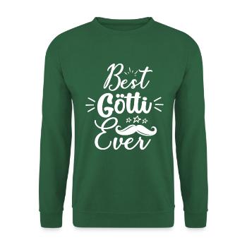Geboren um mit Gotti reiten zu gehen Taufgotti - Unisex Pullover - Grün - Vorne