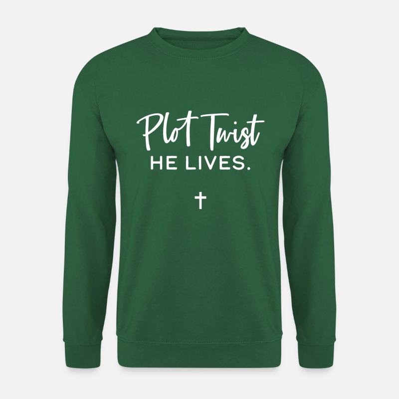 Plot Twist qu’il vit - Sweat-shirt Unisexe - vert foncé