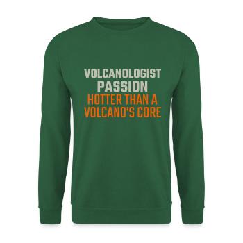Volcanologist Passion Volcanology - Unisex Pullover - Grün - Vorne