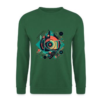 Cool Geometric 80s Motif - Unisex Sweatshirt - green - Front