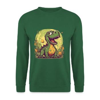 Cute dino in green, cute dinosaur motif - Unisex Sweatshirt - green - Front