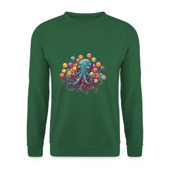 Pieuvre comique drôle avec des sucettes - Sweat-shirt Unisexe - vert foncé - Devant
